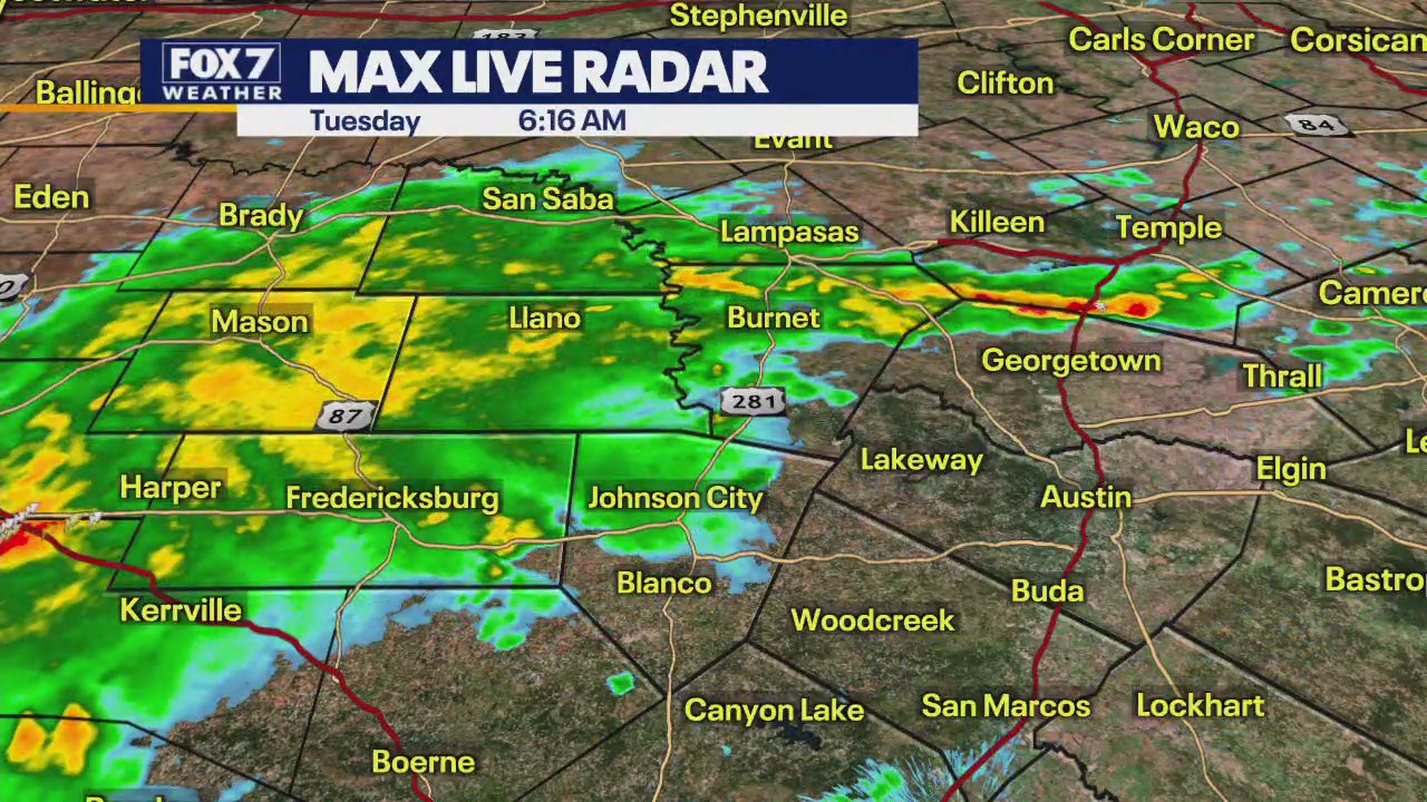 Austin weather: Widespread and moderate rain