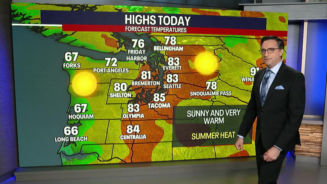 Seattle: Summer-like temperatures on Wednesday