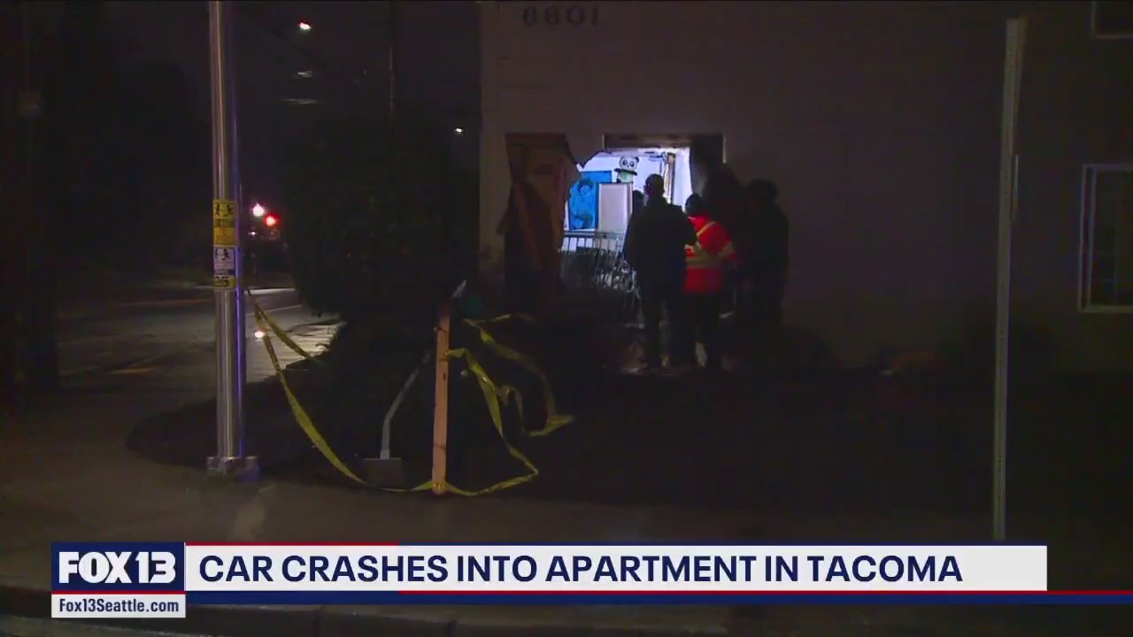 Car crashes in Tacoma apartment