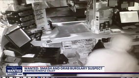 Video shows smash and grab burglar who stole lottery tickets and cigarettes