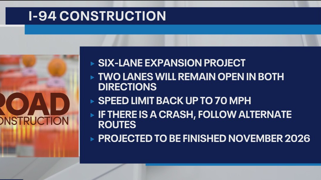 Interstate 94: New westbound lanes open as winter work halts