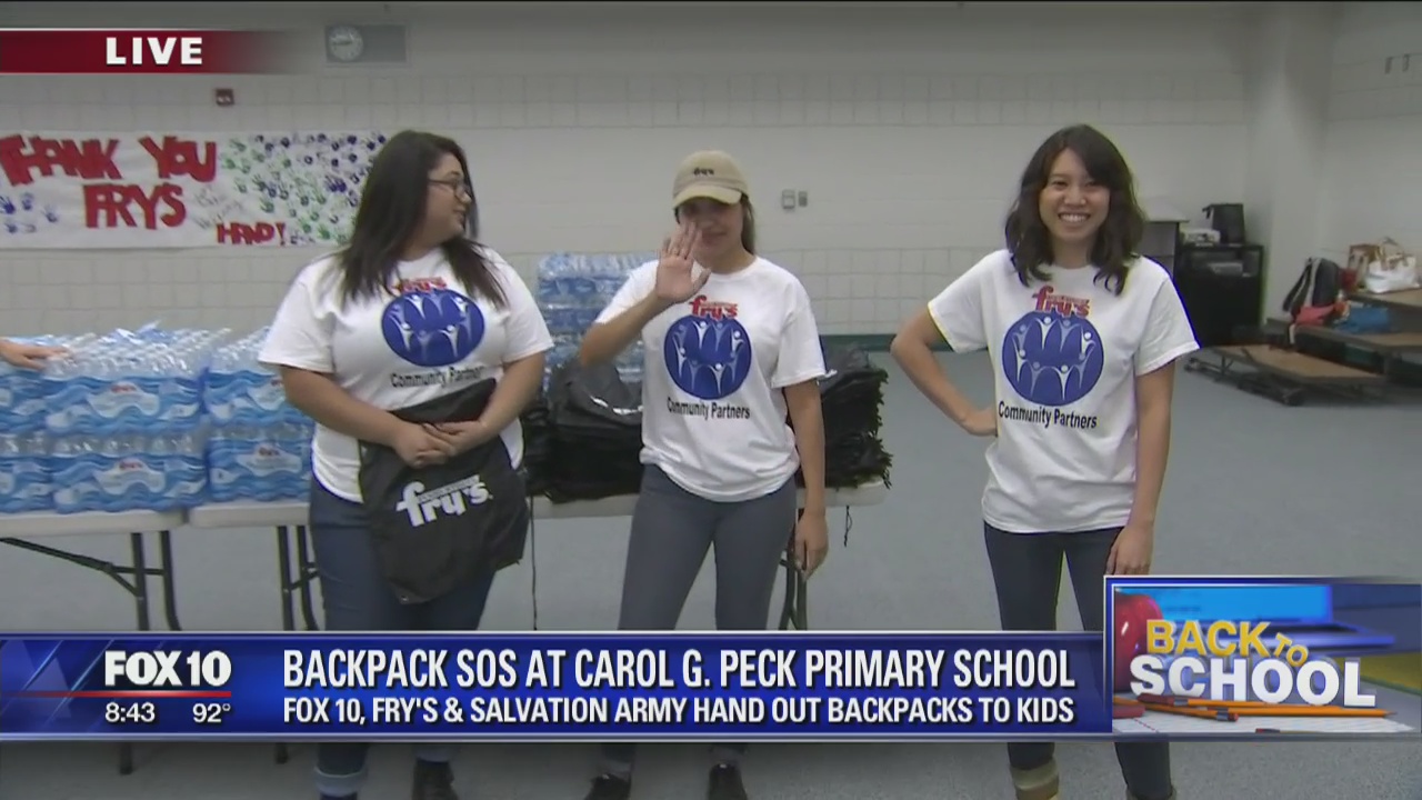 Back to school: Backpack SOS at Carol G. Peck Primary School