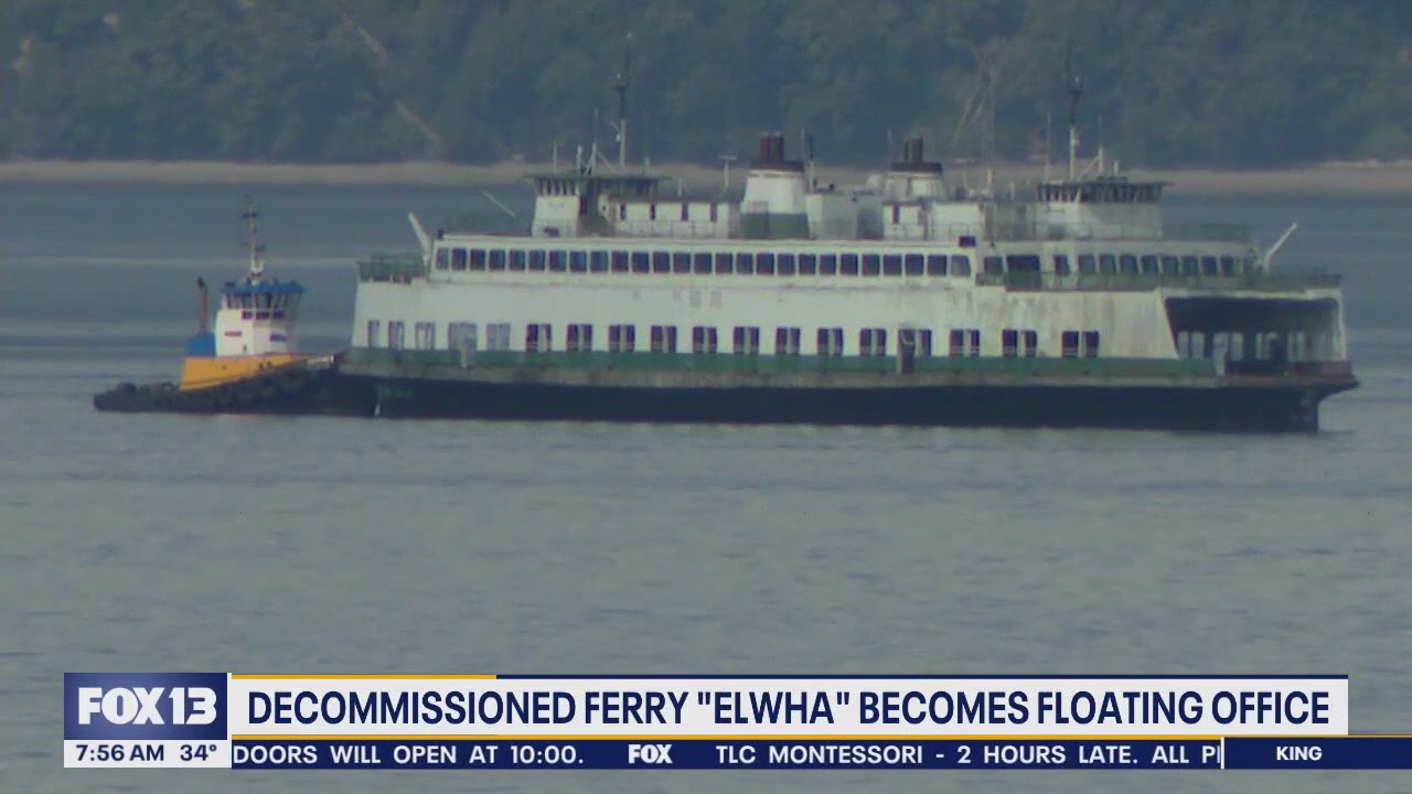 Decommissioned WA ferry 'Elwha' becomes floating office