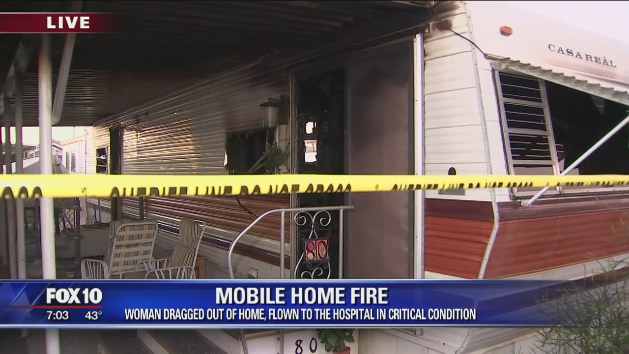 Woman pulled from burning mobile home | FOX 10 Phoenix