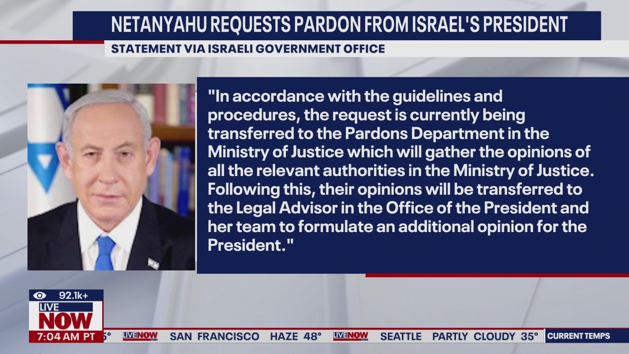 BREAKING: Netanyahu requests pardon