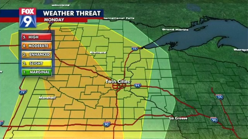 Minnesota weather: Thunderstorms possible Sunday morning