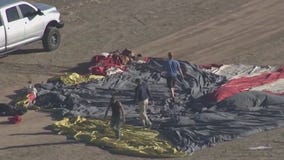Scene of deadly hot air balloon crash in Eloy, Arizona