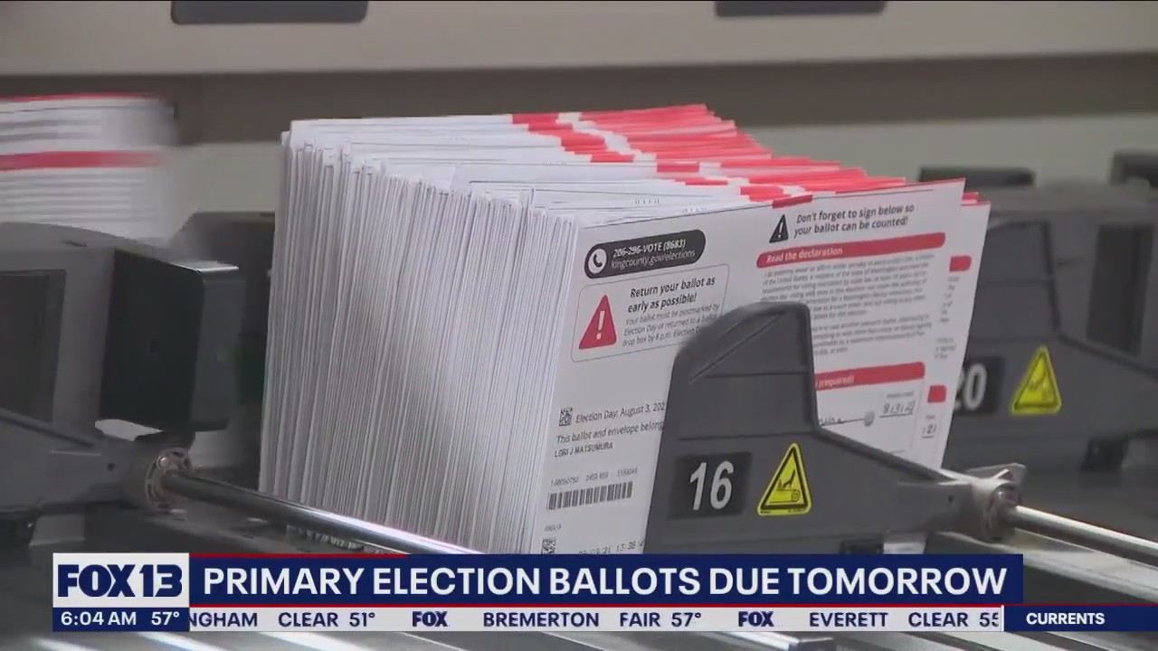 Primary election ballots due Tuesday
