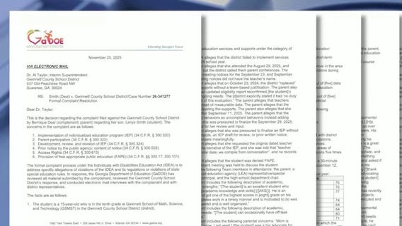 Gwinnett County Public Schools ordered to retrain staff after failing to follow IEP