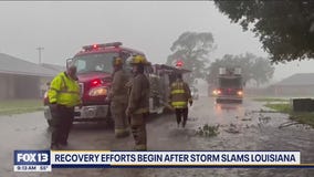 Recovery efforts begin after storm slams Louisiana