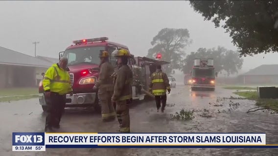 Recovery efforts begin after storm slams Louisiana