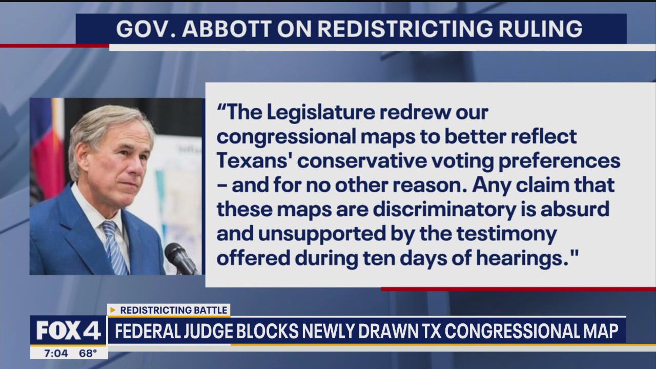 Federal judge blocks newly drawn TX congressional map
