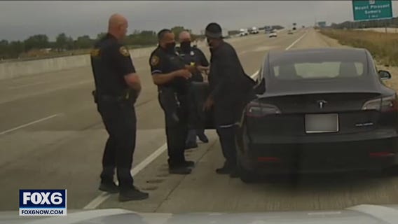 Tesla driver 'asleep' in Kenosha County, cited