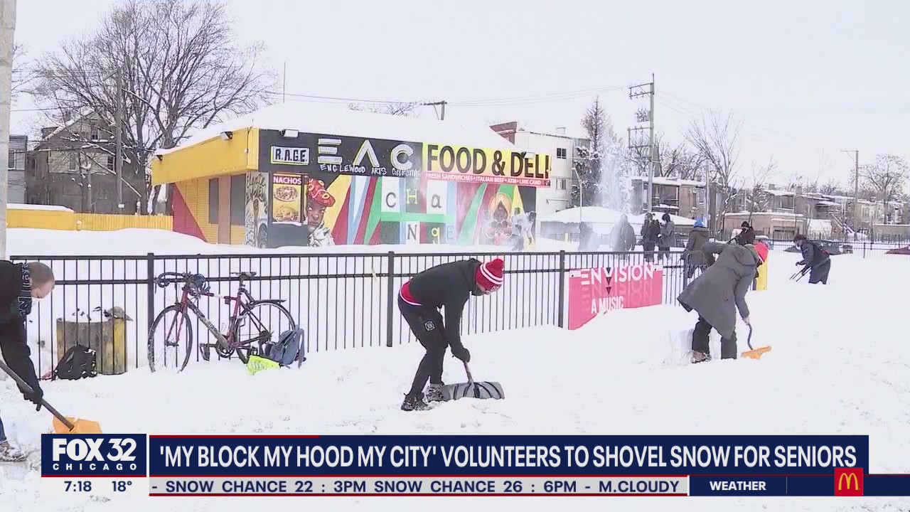 My Block My Hood My City volunteers to shovel snow for seniors across Chicagoland