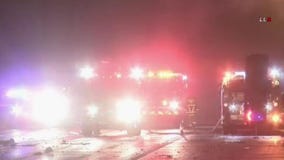 Deadly crash on 91 Freeway ignites fire in Riverside