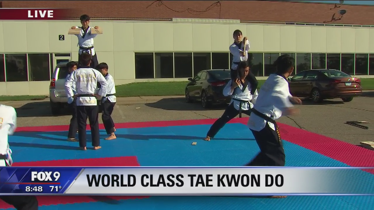 Demonstration from Master Moon Tae Kwon Do in Eden Prairie, Minn.