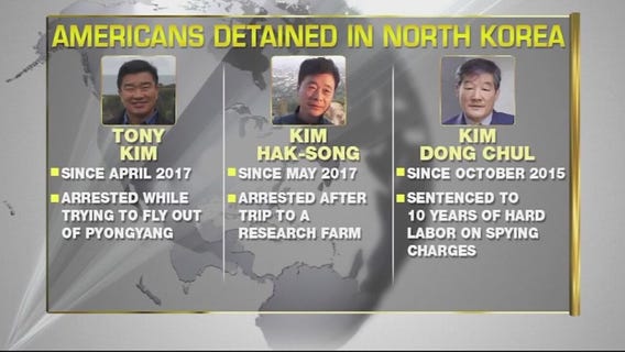 North Korean detainees released, headed home