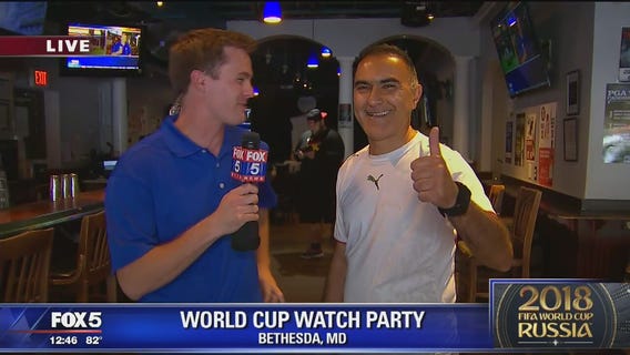 Caddies in Bethesda getting ready for Iran-Portugal Watch Party