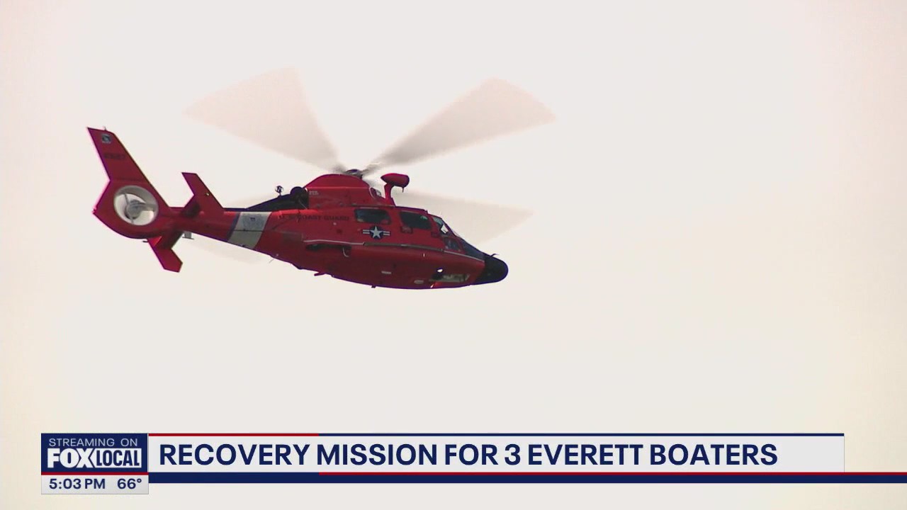 Recovery efforts continue for 3 boaters in Everett, WA