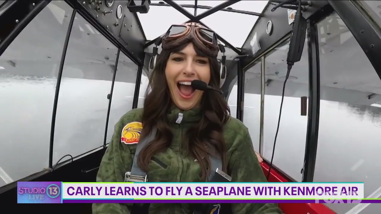 Carly learns to fly a seaplane with Kenmore Air | Studio 13 Live