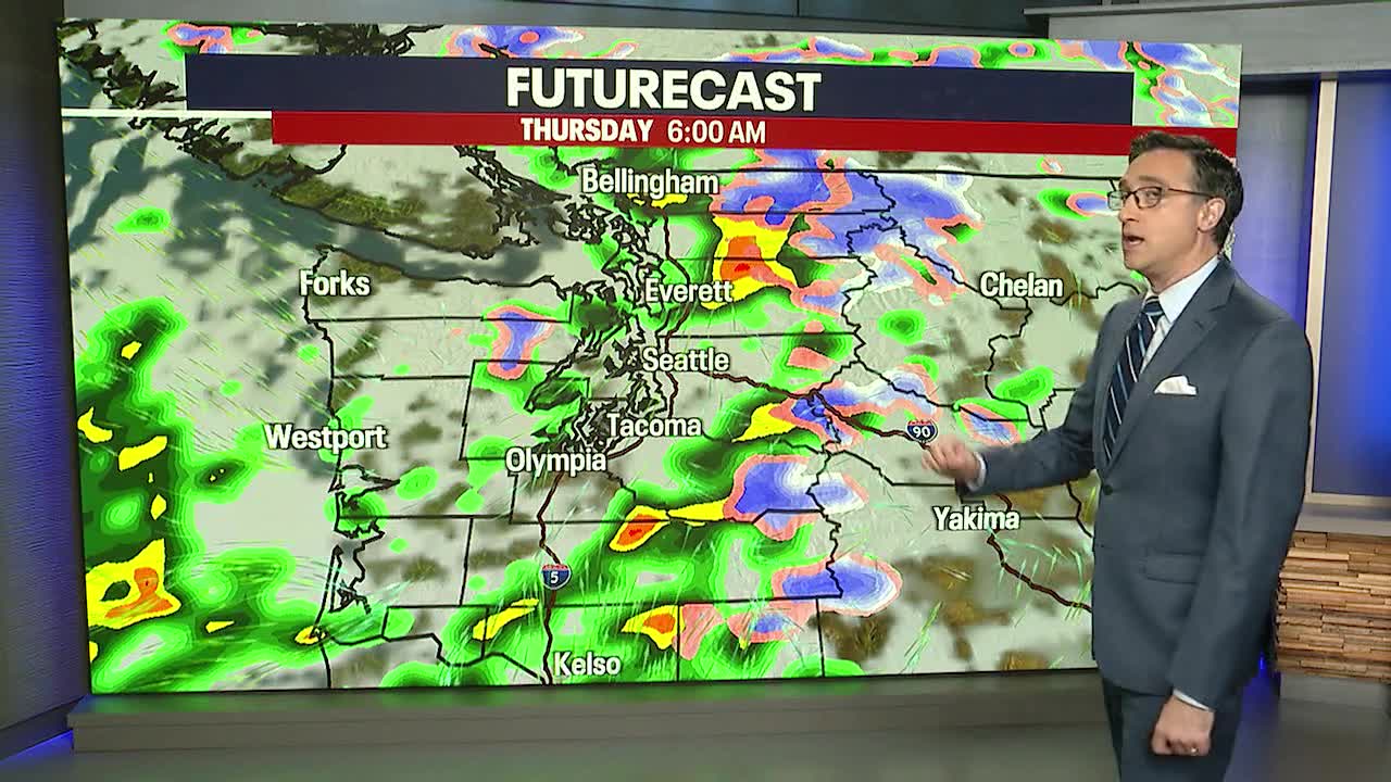 Scattered showers continue Thursday