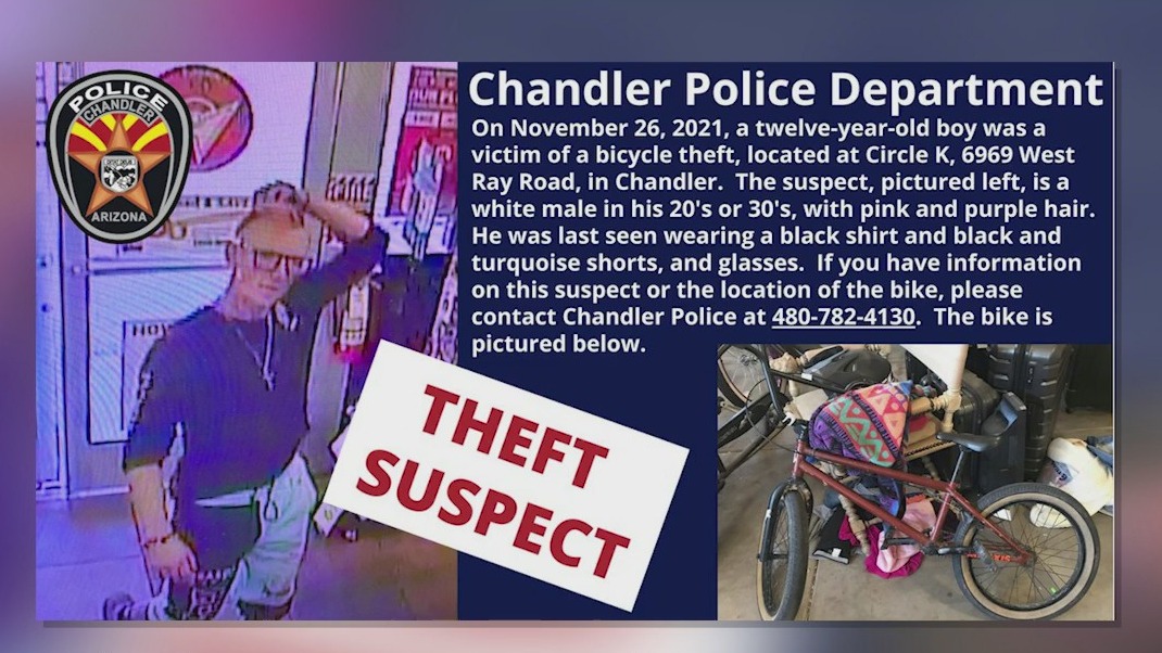 Chandler PD searching for 12-year-old's stolen bicycle | FOX 10 Phoenix