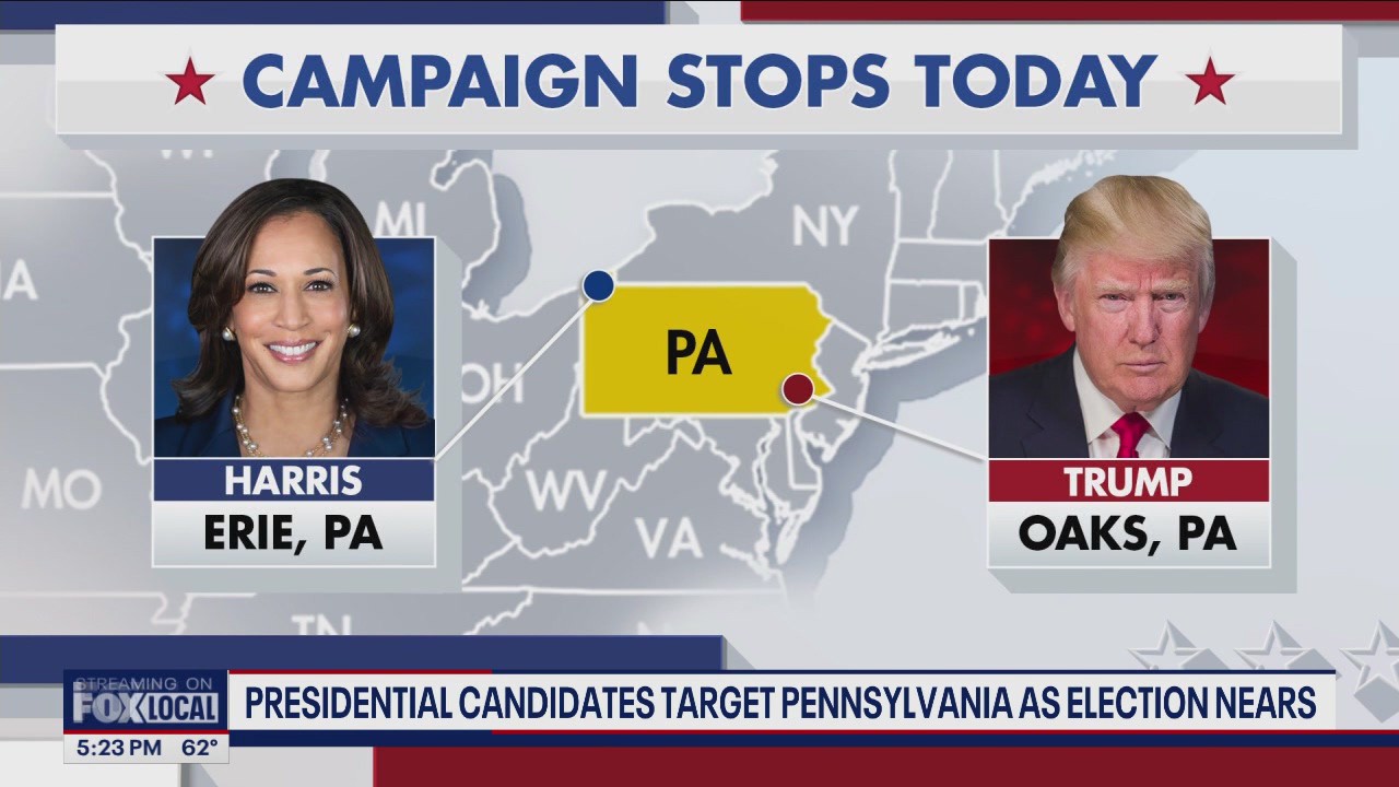 Trump, Harris target Pennsylvania as election nears | FOX 13 Seattle