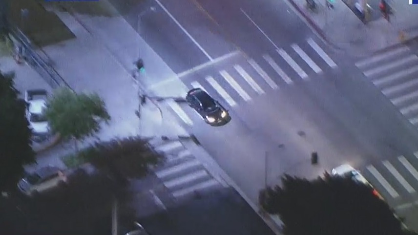 Police chase underway involving possible stolen car in LA