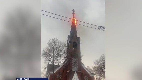 Lightning strike damages St. Paul church steeple
