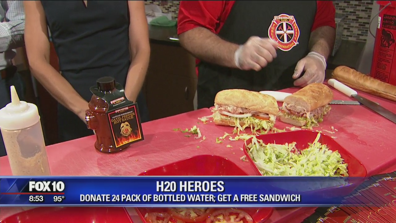H2O Heroes Bottled Water Drive at Firehouse Subs