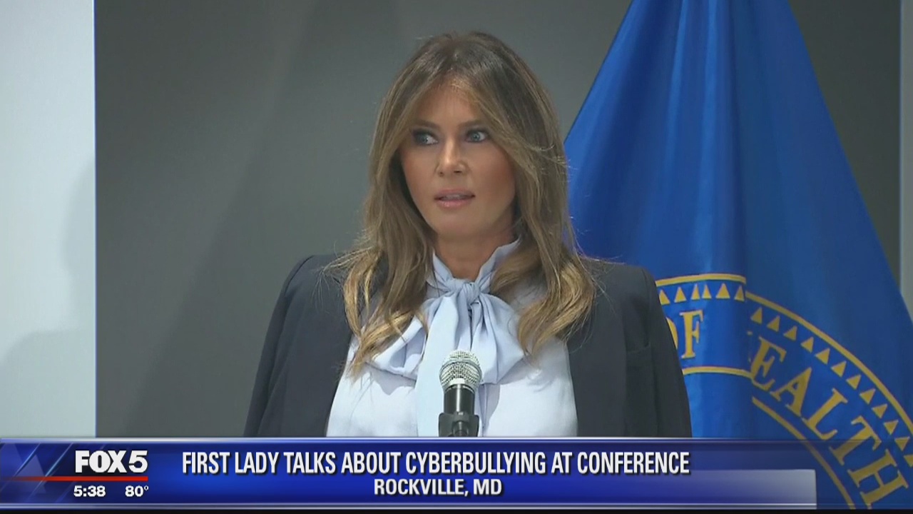 Melania Trump addresses cyberbullying summit in Rockville