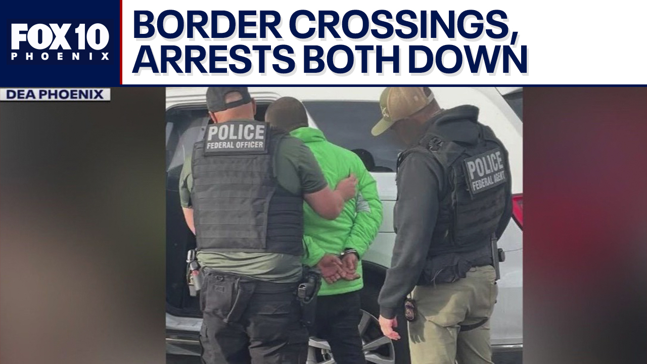 Data shows border arrests and crossings are down