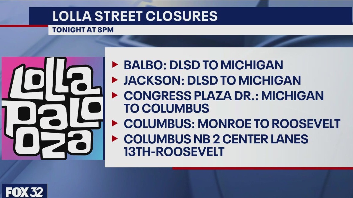 Lollapalooza street closures begin in downtown Chicago