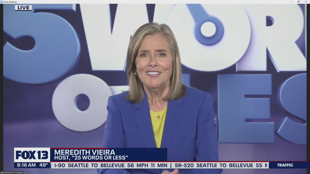 Meredith Vieira talks to about show ?25 Words or Less?
