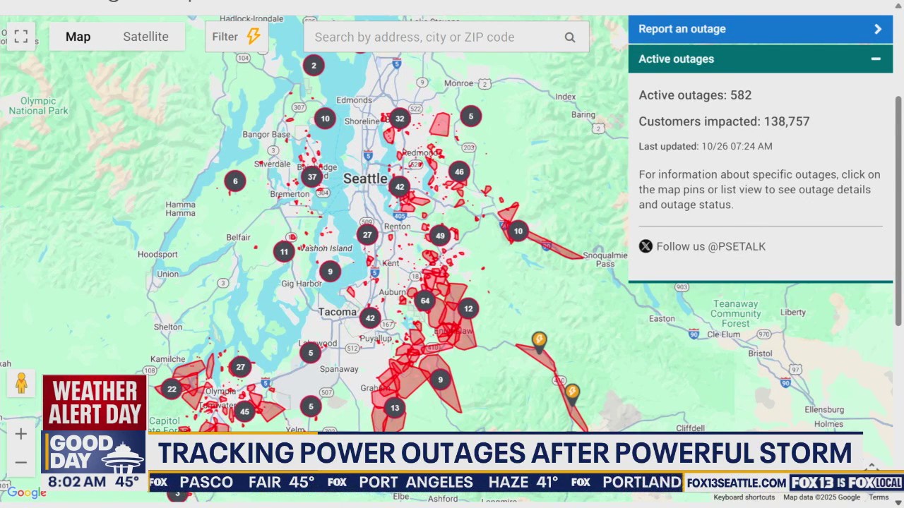 Tracking post-storm power outages with Puget Sound Energy