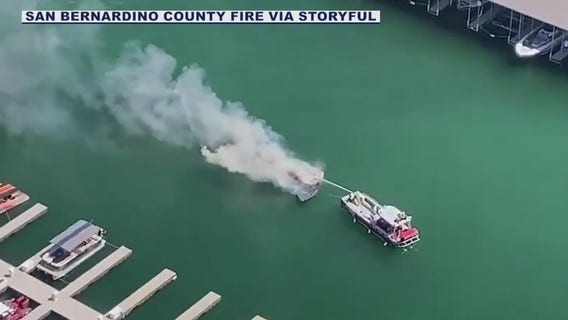 Crews battle boat fire at Lake Havasu