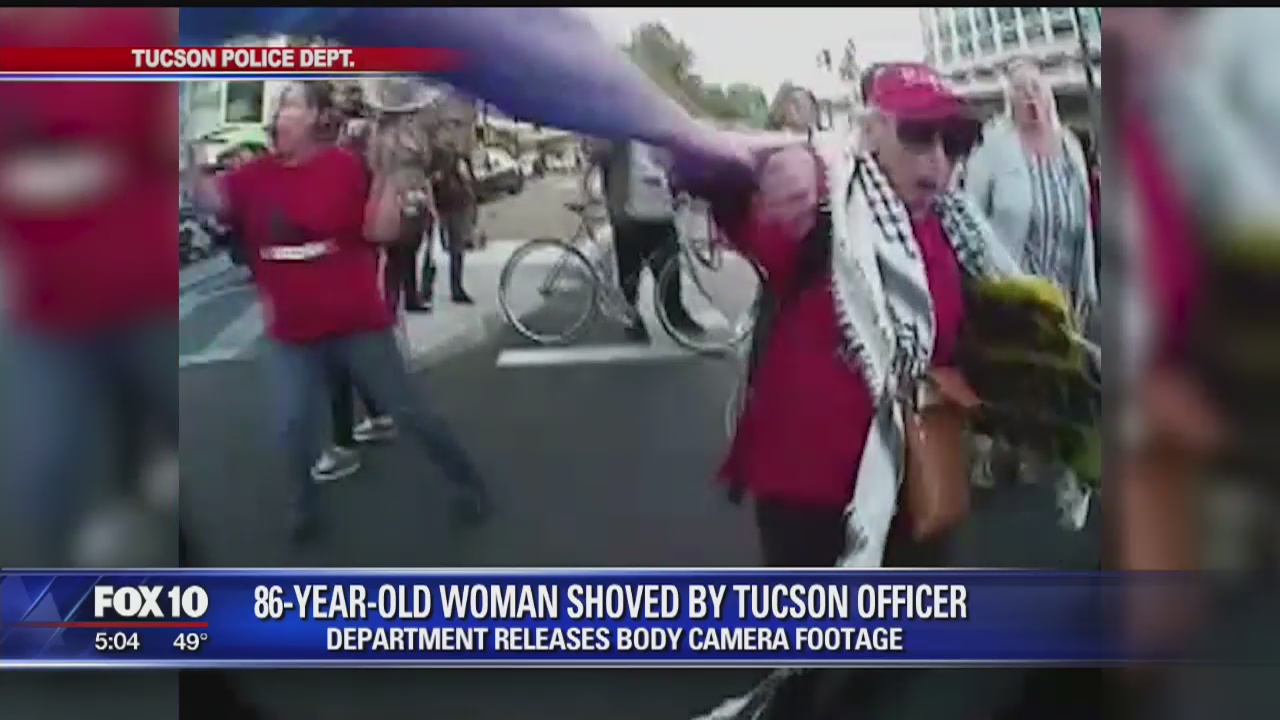 86-year-old woman shoved by Tucson police officer