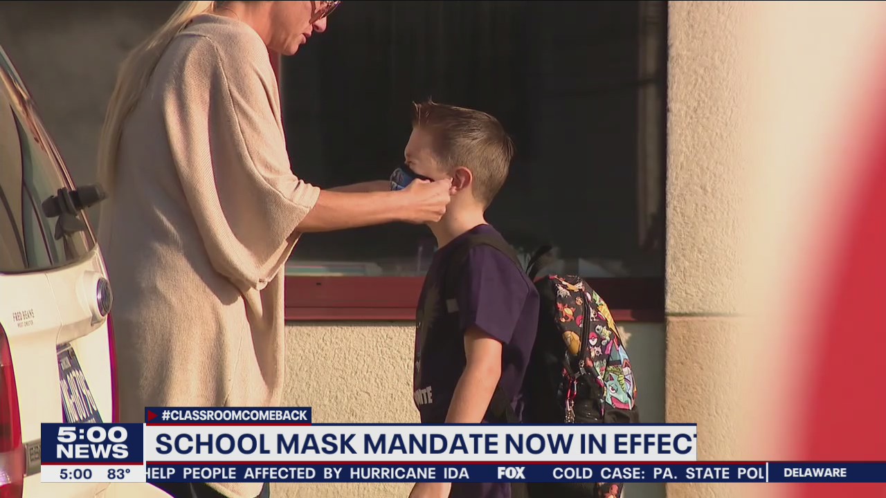 Delaware County students head back to class wearing masks