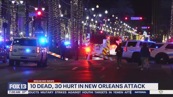 New Orleans attack: 10 killed, over 35 hurt when driver plows into Bourbon Street crowd