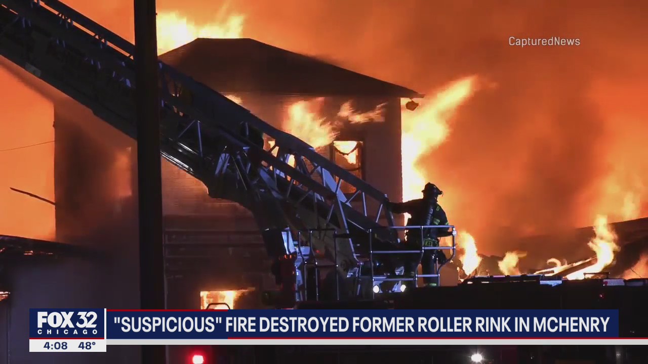 Blaze that destroyed McHenry roller rink considered 'suspicious'