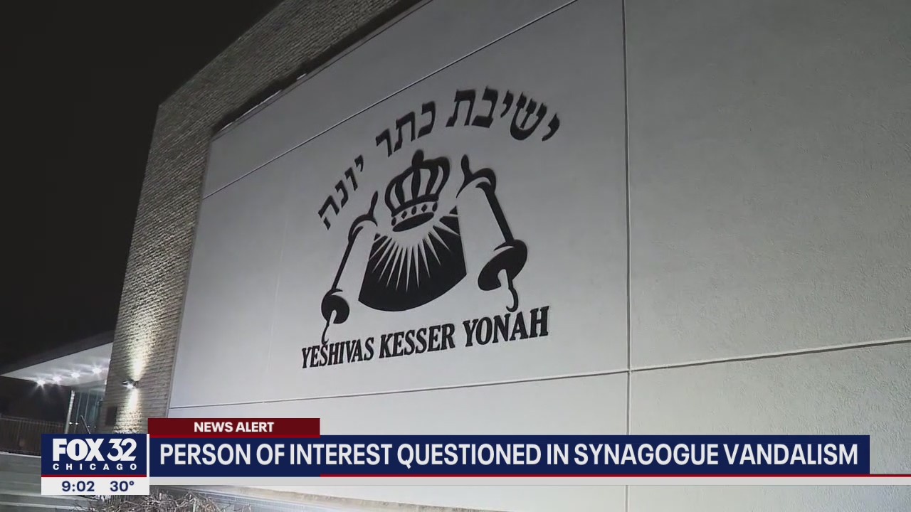 Person of interest questioned in Chicago synagogue vandalism