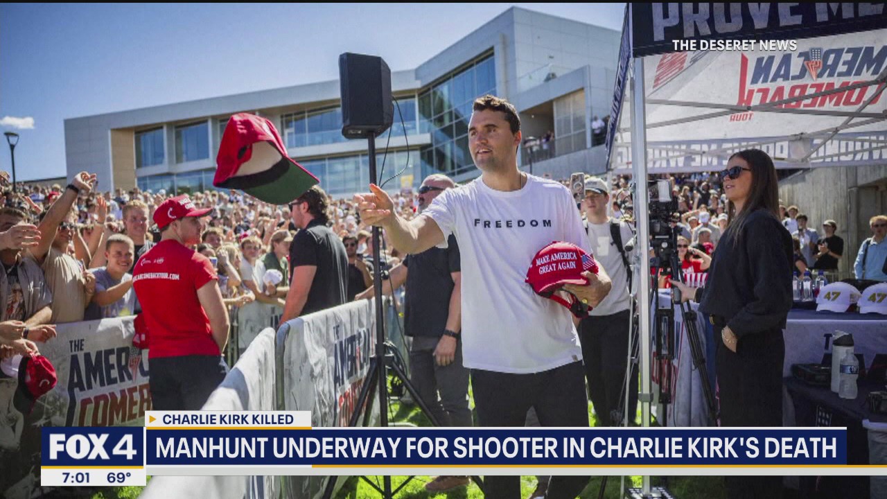 Manhunt underway for shooter in Charlie Kirk's death