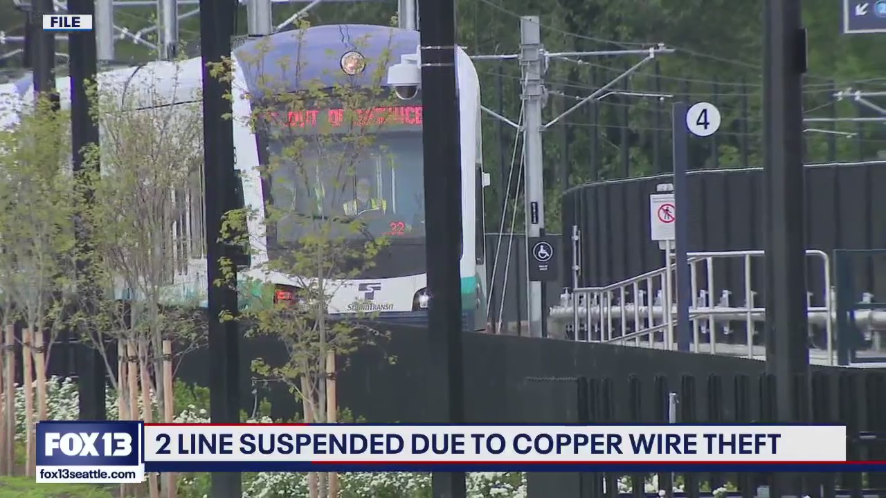 Eastside light rail 2 line suspended due to copper wire theft