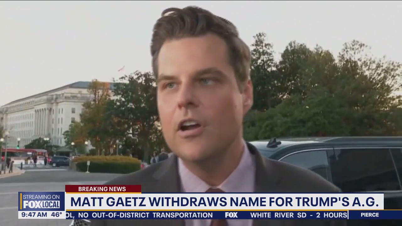 Matt Gaetz withdraws from attorney general consideration