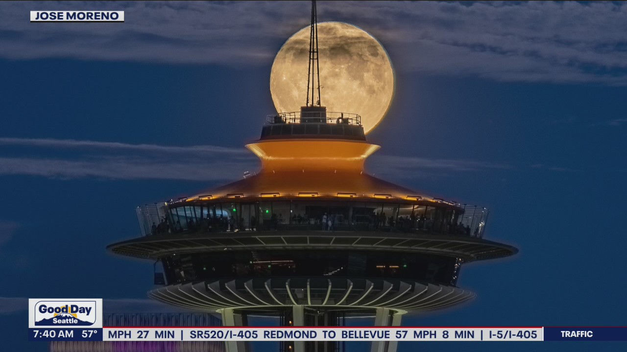 Did you see the super moon in Seattle Tuesday night?