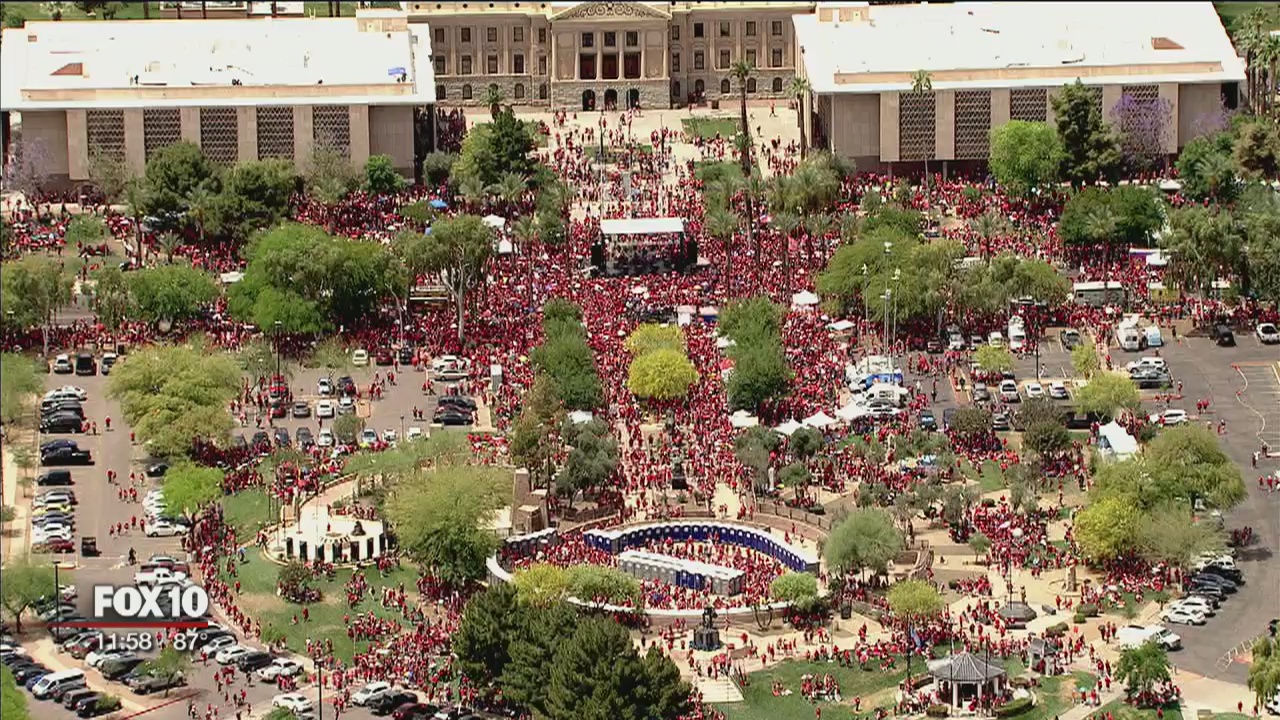 Arizona teachers marching in historic strike