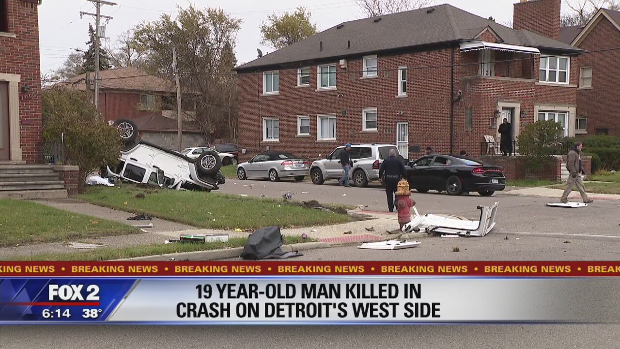 19-year old man killed in crash on Detroit's west side | FOX 2 Detroit
