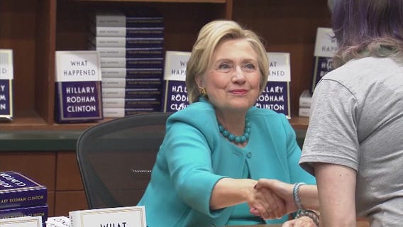 Hillary Clinton signs copies of her new book to large crowds