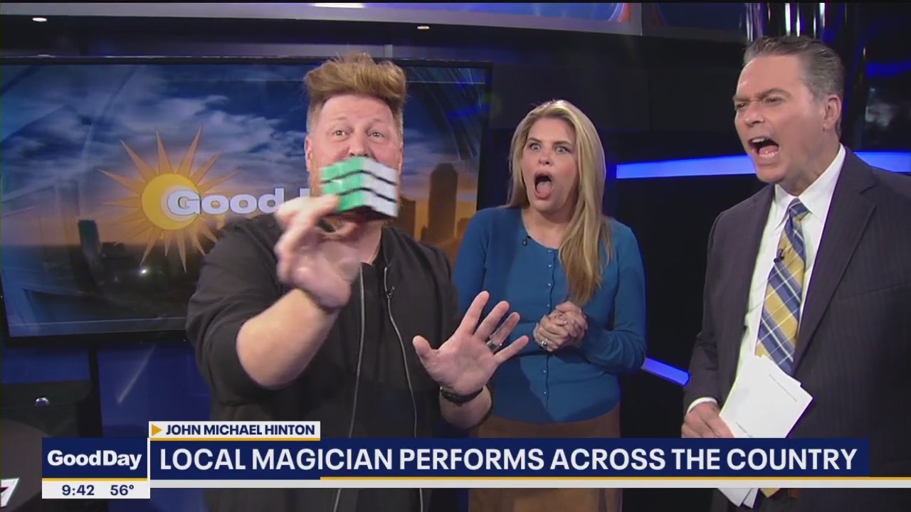 Anchors stunned at John Hinton's close up magic tricks