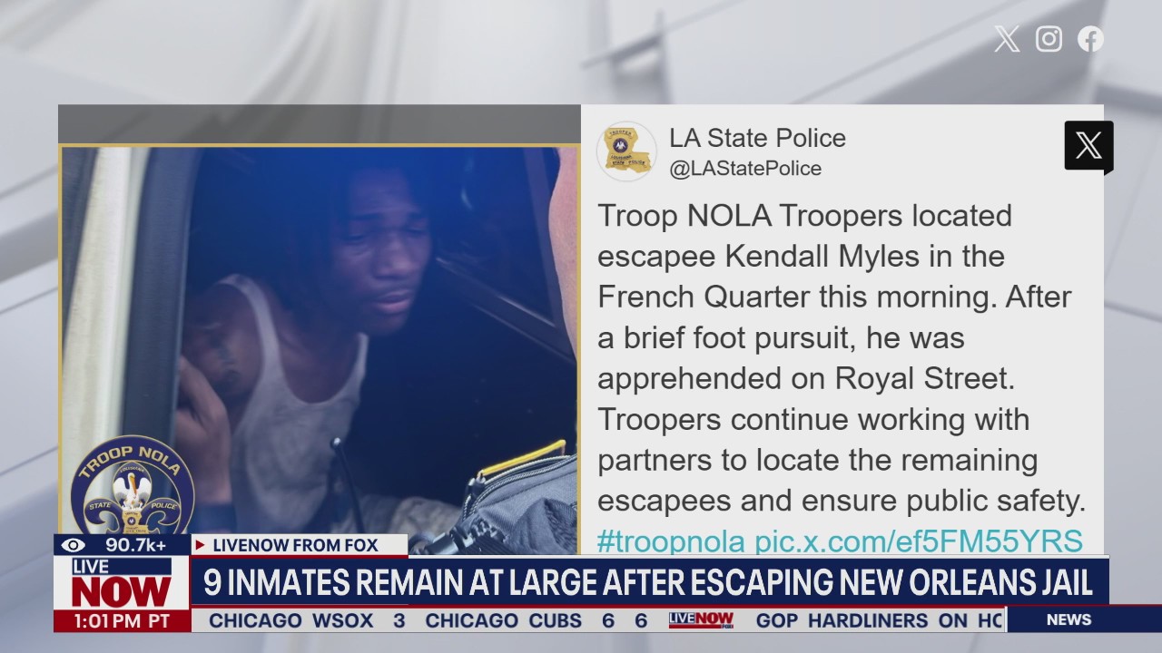 Inmates at large after New Orleans jail escape